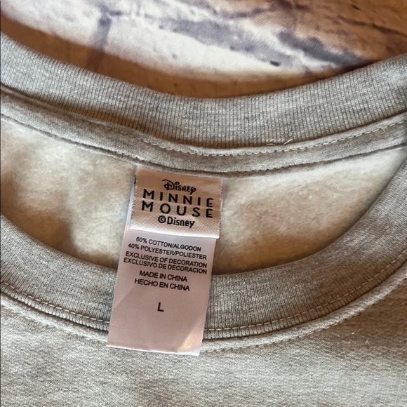 Disney Gray Minnie Mouse Crew Neck Sweater - Picture 2 of 3